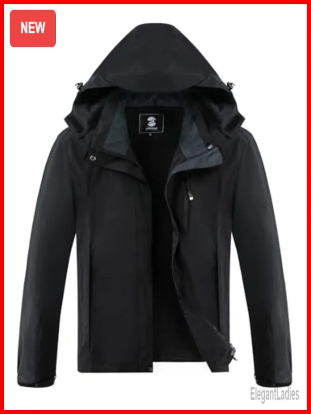 Lightweight Waterproof Rain Jacket with Removable Hood